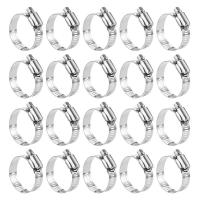 Hose Clamp, 20 Pack Stainless Steel Adjustable Range Worm Gear Hose Clamp, Water Pipe Clamp For For Plumbing, Automotive And Mechanical Applications