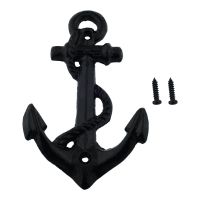 Cast Iron Anchor Shape Hook w/screw 164mm/6.46in Creative Hanger Wall Mounted Marine Fashion Decor Coat Towel Key Hat Bag Mask Picture Hangers Hooks