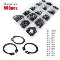 ♛✓❦ 250/500pcs Assortment Kit Set 5-20mm GB894 Black 65mn Steel Retaining Clip Snap Ring C Type External Circlip for Bearing Shaft