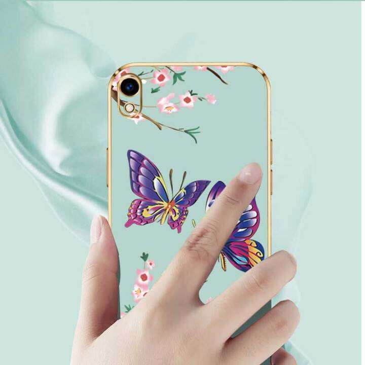 เคสสำหรับ-oppo-a37ลายผีเสื้อสุดหรูพร้อมกล้องดอกไม้เคสโทรศัพท์ขอบซิลิโคนนิ่มพร้อมฟรีสายคล้อง