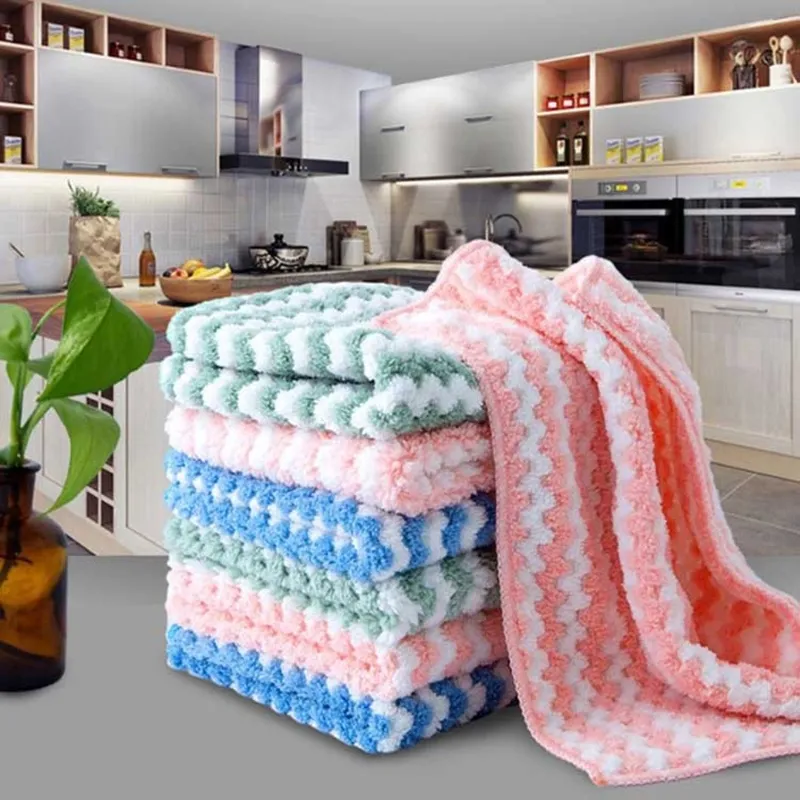 Thick Kitchen Towel Dishcloth Household Kitchen Rags Gadget