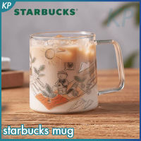 Starbuck ถ้วยแก้วแก้ว473มิลลิลิตรความรักพิมพ์ถ้วยกาแฟถ้วยนมดื่มสำนักงานแก้วถ้วยชาสร้างสรรค์ของขวัญ 823