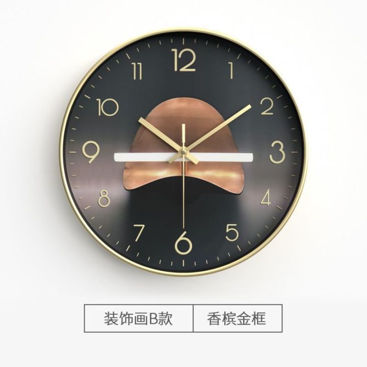 zhong-artshi-นาฬิกาแขวนผนังห้องผนังแขวนอยู่อาศัยแขวนผนังห้องนอนสไตล์โมเดิร์นควอตซ์ไม่พันกัน