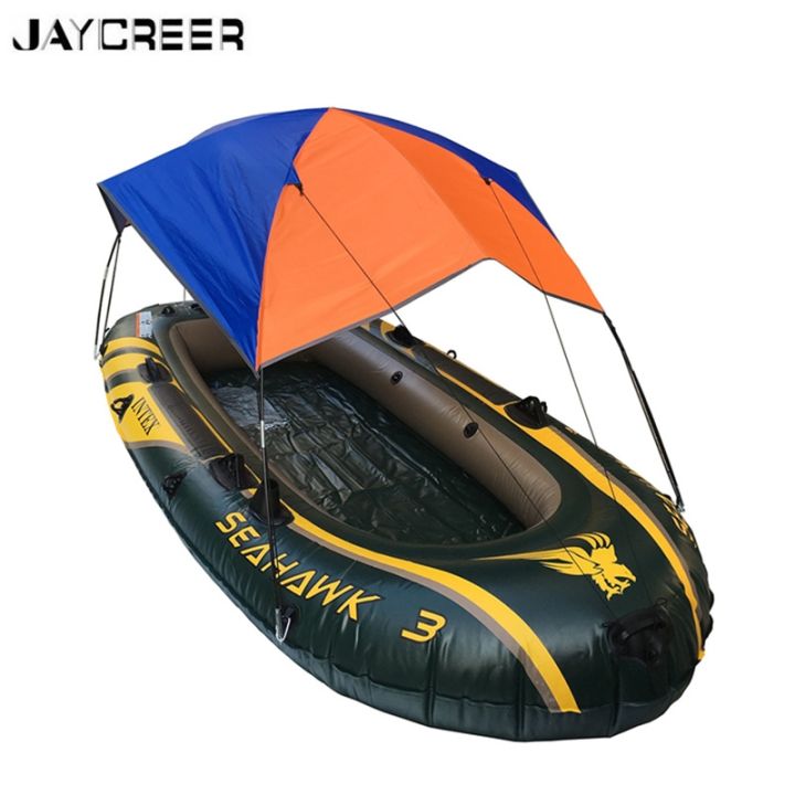 jaycreer-boat-sun-shade-shelter-2-4-persons-quality-lightweight-folding-inflatables-boat-awning-top-cover-fishing-tent