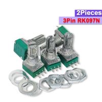 【CW】 2PCS 3Pin RK097N 5K 10K 20K 50K 100K 500K B5K With A Audio Shaft 15mm Amplifier Potentiometer