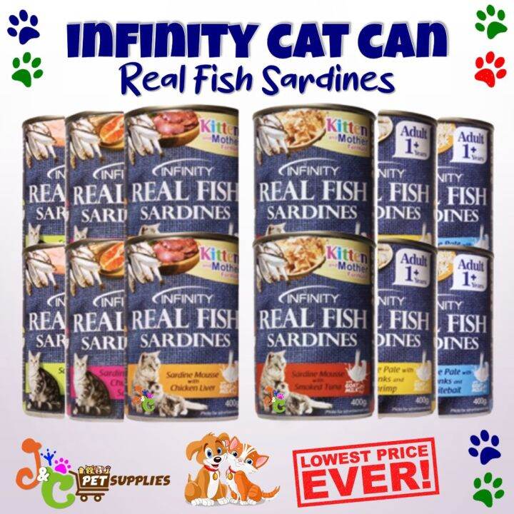 Infinity Real Fish Sardines Wet Cat Food 400g Lazada PH