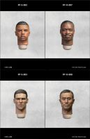 poolFigure 16 Black Male Head Sculpt WithExpression FP-S-002 FP-H-007 FP-S-003FP-H-008 World War ทหารสำหรับ Figure