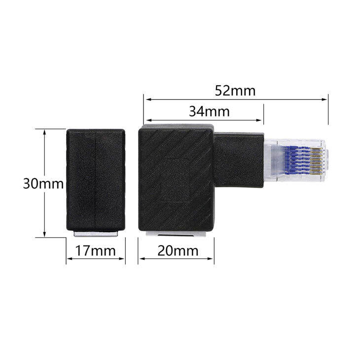 ขั้วต่ออีเธอร์เน็ต-eguan-รองรับเครือข่ายเครือข่าย100m-rj45การเล่นปลั๊กแบบมีสวิตช์เครือข่าย90องศาตัวผู้ไปยังตัวเมียอะแดปเตอร์สำหรับคอมพิวเตอร์เซิร์ฟเวอร์ขั้วต่ออีเธอร์เน็ตสูง