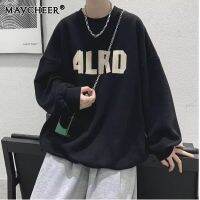 MAYCHEER เสื้อสเวตเตอร์ผู้ชาย หล่อแฟชั่นลําลองเยาวชนคอเสื้อสเวตเตอร์ขี้เกียจหลวม เสื้อกันนหนาว