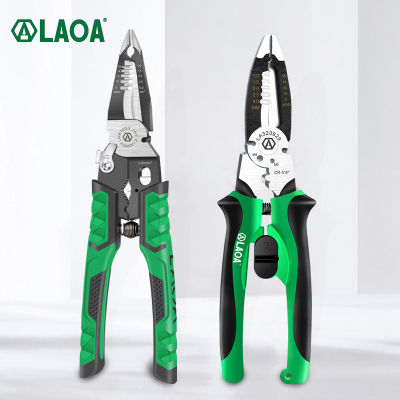 LAOA Wire Stripper Electrician Pliers Cable Cutters 1-4mm² Stripping Wood Screw M3 M4 Nail Cutting Crimping Hand Tools