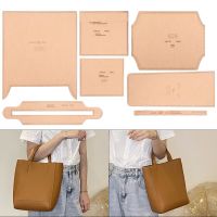 DIY Handmade Leather Craft Bucket Bag Handbag Sewing Pattern Design Making Kraft Paper Drawings Acrylic Template Mold