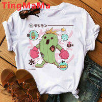 Digimon Agumon TOP Tees TShirt หญิง2022 VINTAGE ญี่ปุ่น Harajuku คู่เสื้อผ้า TOP Tees streetwear