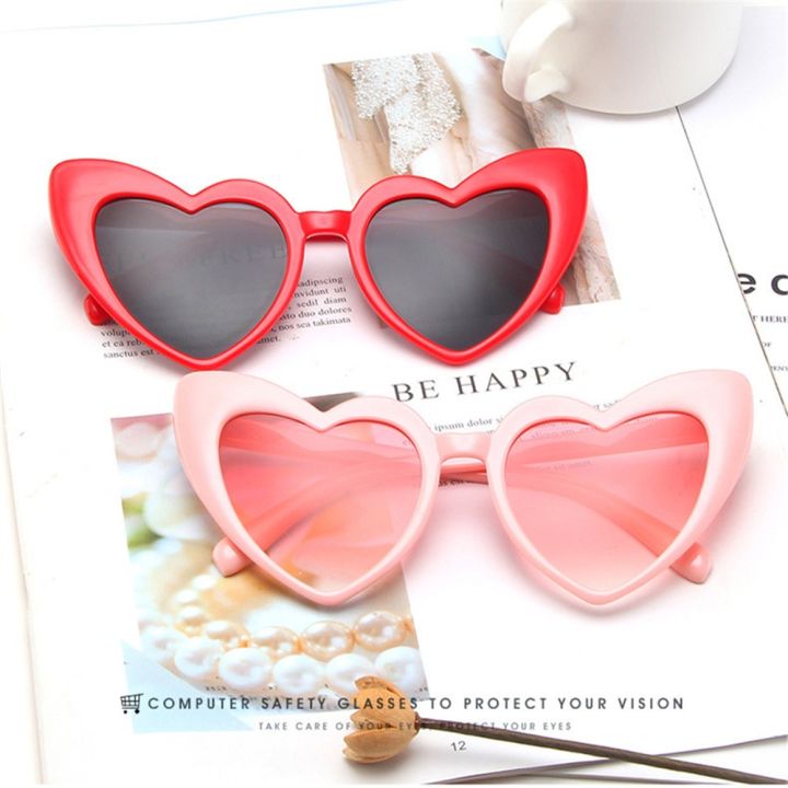 แว่นกันแดดแฟชั่นรูปหัวใจสำหรับผู้หญิงกรอบใหญ่แว่นกันแดดสีชมพูแวววาวแว่นตา2021แบรนด์หรูแว่นตา-uv400