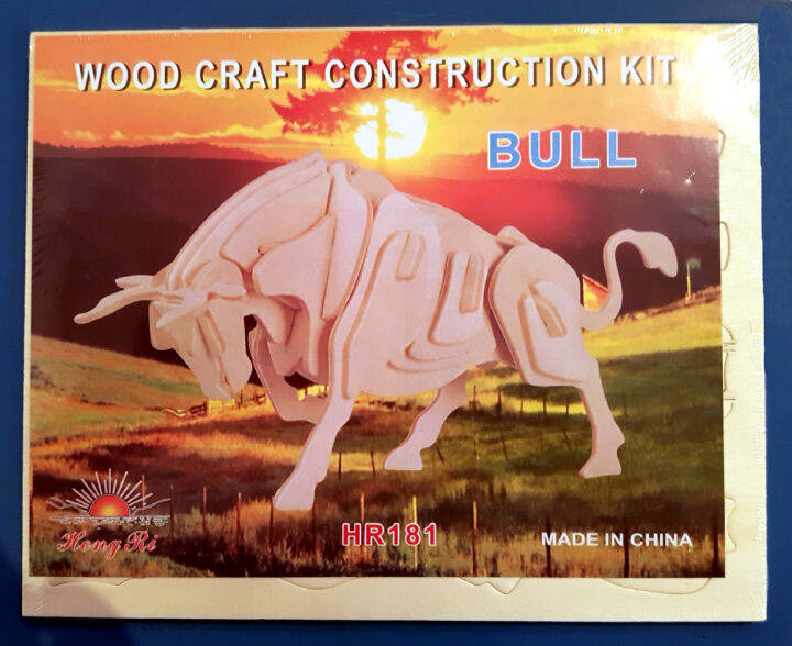 Woodcraft Construction Kit DIY 3D Puzzle Animals Educational Assembly ...