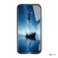 UCUC เคสโทรศัพท์เคสสำหรับ OPPO Reno 2 โทรศัพท์กรณีAurora GalaxyอวกาศSky S Tarryไล่โทนสีปลอกกรณีกันกระแทกกระจกปกหลัง