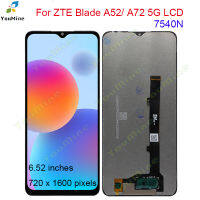 Asal 6.52 Untuk A52 ZTE เบลดจอแสดงผล LCD Penggantian Pemasangan Skrin Entuh สำหรับ ZTE เบลด A72 5G Voyage 30 7540N LCD