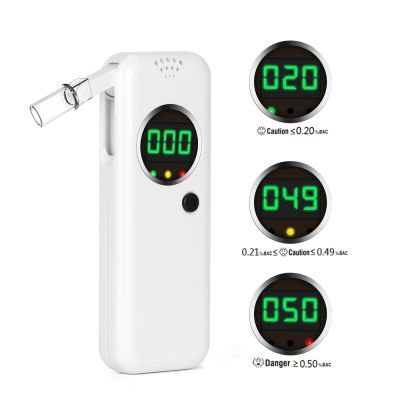 【Bestseller】 EEK-ยี่ห้อ Breathalyzer แบบพกพาเครื่องวัดปริมาณแอลกอฮอล์หน้าจอ LED 6Pc ชิ้น