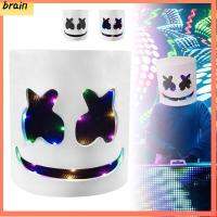 BRAIN ที่ส่องสว่างส่องสว่าง คอสเพลย์ พร็อพปาร์ตี้ DJ ฮาโลวีน หมวกกันน็อค LED มาร์ชเมลโล่