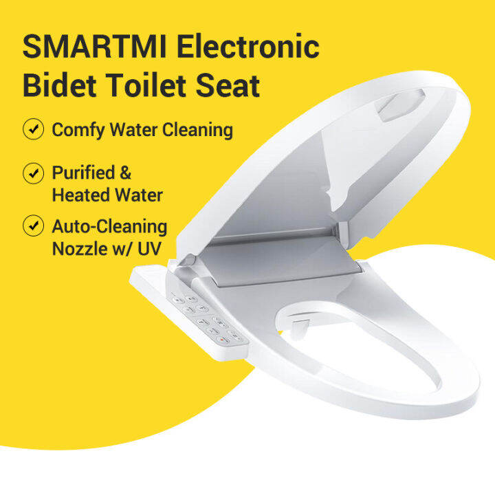 SMARTMI Smart Toilet Seat Electronic Bidet Toilet Seat w Cleansing