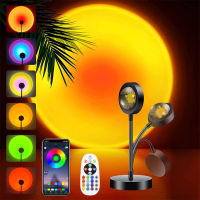 16 Colors Smart LED Sunset Projector APP Remote Control Atmosphere Night Light Desk Lamp Bedroom Bar Coffee Shop Wall Decoration