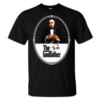 【New】TSHIRTฝ้ายการพิมพ์ฝ้ายเสื้อยืดคอกลม พิมพ์ลาย Godfather Mafia film Marlon Brando Don Corleone Francis Copala สไตล์เรโทร ส