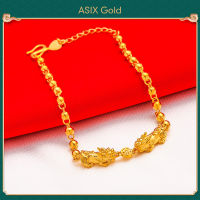 ASIX GOLD สร้อยข้อมือทองแท้ สร้อยข้อมือปี่เซียะทองคำแท้PIXIU  สร้อยข้อมือทองแท้ผู้หญิง ทอง 24K ไม่ดำ ไม่ลอก ไม่ดำ