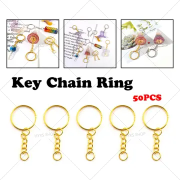 50PCS Fishing Split Rings Fishing Tackle Ring Chain High Strength