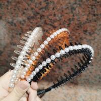 Ikat Kepala Mutiara Elegan Korea Manik-manik Sisir Gigi Ikat Rambut Cuci Wajah Perawatan Kulit Rambut untuk Wanita Anak Perempuan Aksesori Rambut