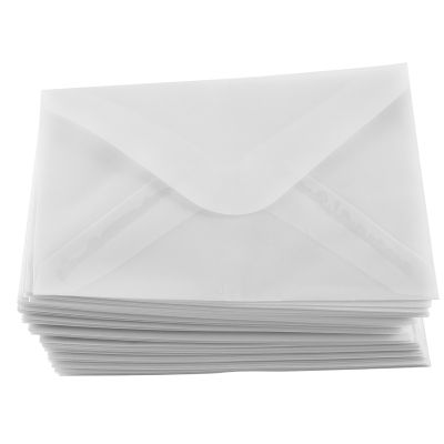 100Pcs Translucent Sulfuric Acid Paper Envelopes White Translucent Envelopes for DIY Postcard/Card Storage,Wedding Invitations,Gift Packaging