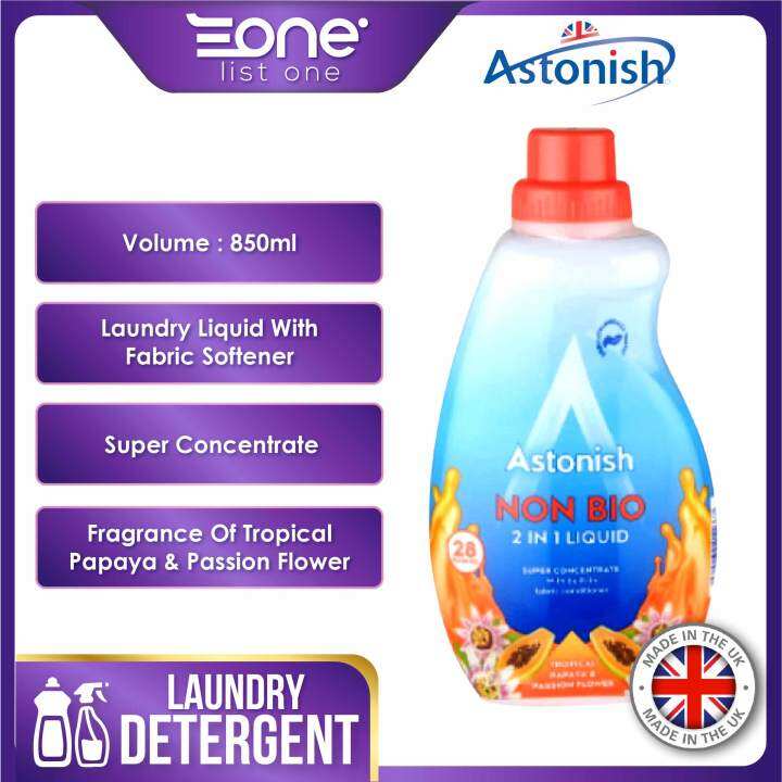 Astonish Laundry Detergent 840ML Non Bio 2 in 1 Tropical Papaya