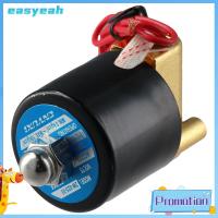 EASYEAH สีดำสีดำ วาล์วขดลวดแม่เหล็กไฟฟ้า AC220V NPT 1/4นิ้ว วาล์วไอเสียอย่างรวดเร็ว ปกติคะ 2W025-08 ประเภทการเชื่อมต่อ น้ำในน้ำ