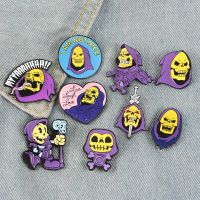 【DT】hot！ Skeletor Hood Enamel Pin Badge Brooch Clothe Lapel Classic Cartoon Wholesale