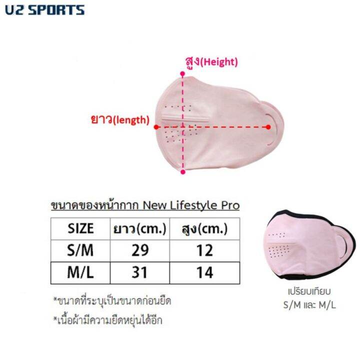 u2sports-new-lifestyle-pro-หน้ากากผ้ากันแดด-มีโครงลวดและรูระบายอากาศ-ปิดโคนหูมากขึ้นและเพิ่มเย็บเก็บคาง-unisex