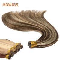 Straight Natural Hair Extensions ITIP Capsule Keratin Brazilian Human Hair 40g 50g Ombre Blonde Human Fusion Hair for Women 613# Wig  Hair Extensions