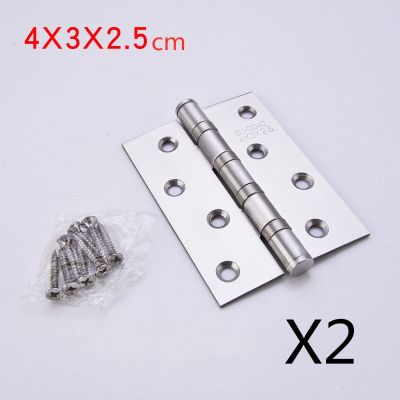 2pcs/lot stainless steel flat hinge hinge mute bearing 4 inch hinge door folding interior door hardware accessories hinge