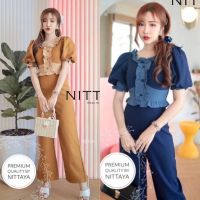 Jumpsuit จั้มสูทแขนตุ๊กตาอกระบายขายาว รายละเอียดสินค้า TW15315