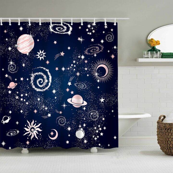 baltan-home-ly1-starry-sky-galaxy-moon-sun-shower-curtain-constellation-mystery-night-bathroom-curtain-waterproof-polyester-hook-digital-printing