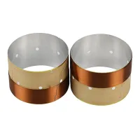 1Pair 75.5MM Speaker Bass Voice Coil White Aluminum Sound Air Outlet for Subwoofer Speaker Repair Accessories