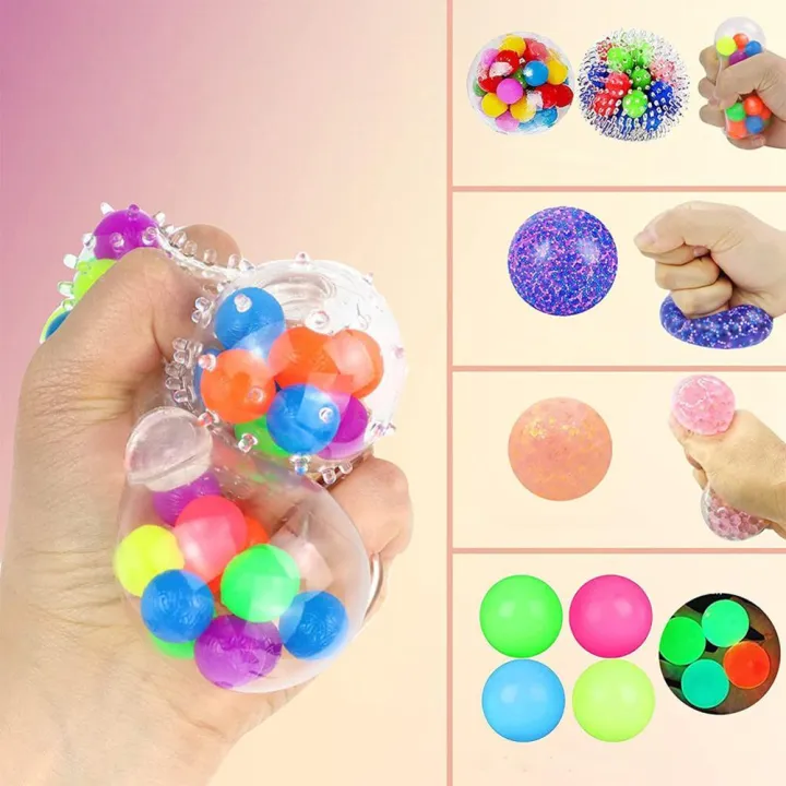 Stress Ball Stress Relief Ball With DNA Colorful Beads Relief Stress