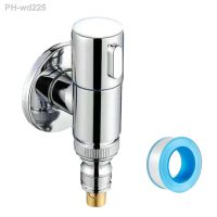 Washing Machine Faucets Soild Brass Single Cold Wall Mounted 1/2 Stainless Steel Angle Valve Bathroom Accessories