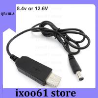 ixoo61 store 5V usb male to DC 8.4V 12.6v Step UP Module power boost line Converter Adapter connector charger Cable 5.5X2.1mm female Plug