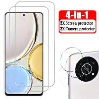 ☞✹✣ 4in1 Full Cover For Huawei Honor X9 4G 5G Tempered Glass Protective Film Screen Protector 6.81 For Honor X 9 Safety Camera Lens