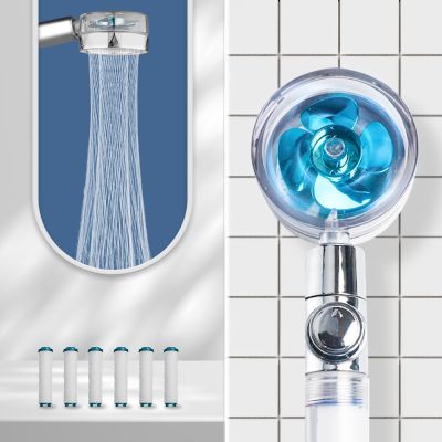 Tornado Filter Shower Head 360 Turbo High Pressure Water Treatment Save Fan Portable Shower with Filter for Bathroom Accessories