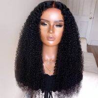 【jw】☃♚✻ Glueless Kinky Curly Bob 26“Long Soft Hair 180 Density Machine Short Wig No