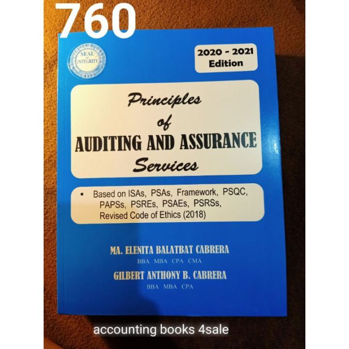 principles of auditing and assurance 2020-2021 edition by cabrera ...