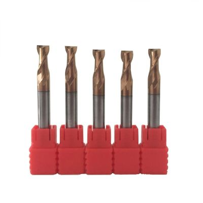 10PCS HRC55 2 ขลุ่ย End Milling Cutter การเคลือบโลหะผสมทังสเตนเหล็กเครื่องมือ Endmills Cutters สําหรับโลหะ CNC Router Bit Tools