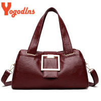 Yogodlns Winter Luxury Handbag Women PU Leather Handle Bag Designer Shoulder Bags Brands Crossbody Bags Elegant Messenger Pouch