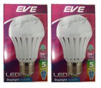 EVE Emergency Light LED 5W หลอดไฟแอลอีดี อัจฉริยะ ติดทันทีเมื่อไฟดับ แสงเดย์ไลท์ ( 2 หลอด)