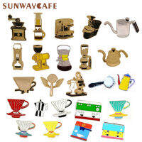 Barista Brooch R Coffee Machine Coffee Maker Cup Commemorative Badge Birthday Gift Metal Drip Broochs Accessories