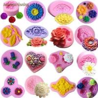 【Ready Stock】 ☈▧ C14 3D Flower Silicone Fondant Cake Chocolate Sugarcraft Cake Baking Mold Decor